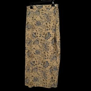 Women's offwhite wrap skirt W/Floral design A67AR1